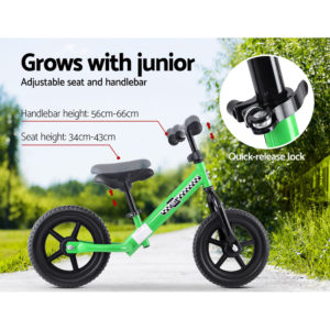 Kids Balance Bike Ride On Toys Push Bicycle Wheels Toddler Baby 12 Bikes-Green”